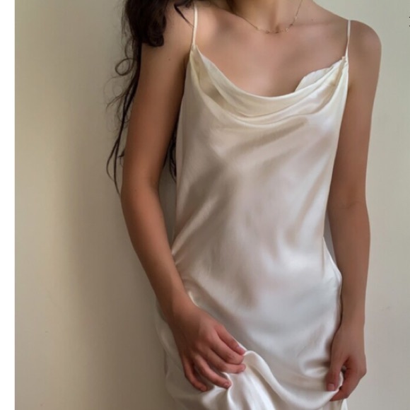 Vintage 100% Silk Y2K 90’s Slip Dress Medium Silk Dress - Picture 5 of 8